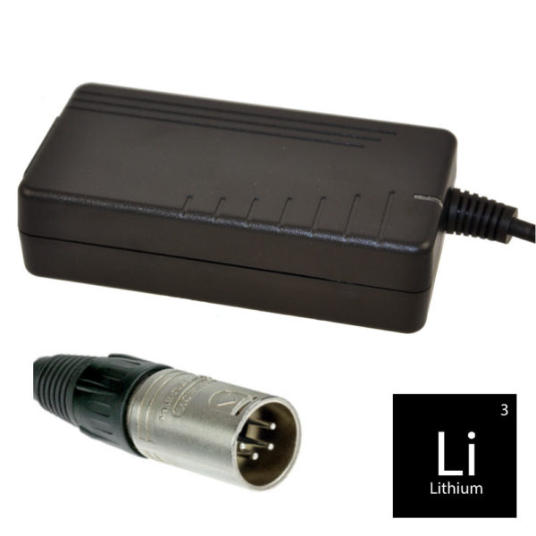 24V 2 Amp LITHIUM Black Box Battery Charger (4 Pin)