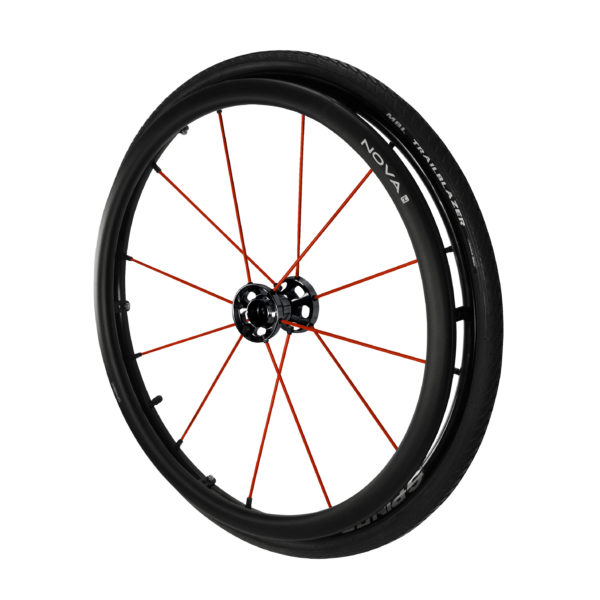 24" Spinergy LX Wheel Red Spokes With Nova Complete