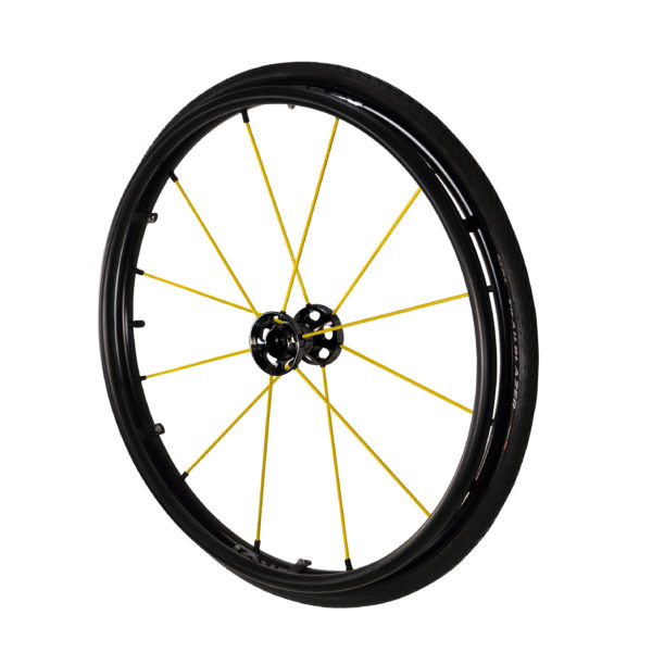 24" Spinergy LX Wheel Yellow Spokes Complete