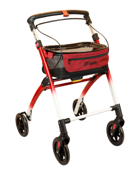 Jaguar Indoor Rollator Red and White
