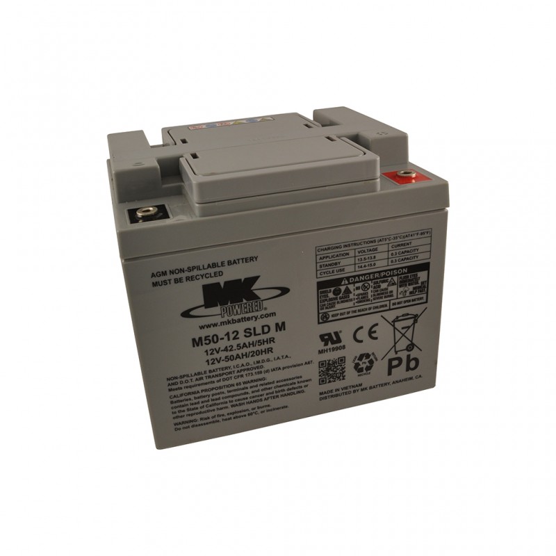 Mighty Max 12V 50AH SLA Replacement Battery - For MK Battery M50-12, Alarm, UPS, Scooter