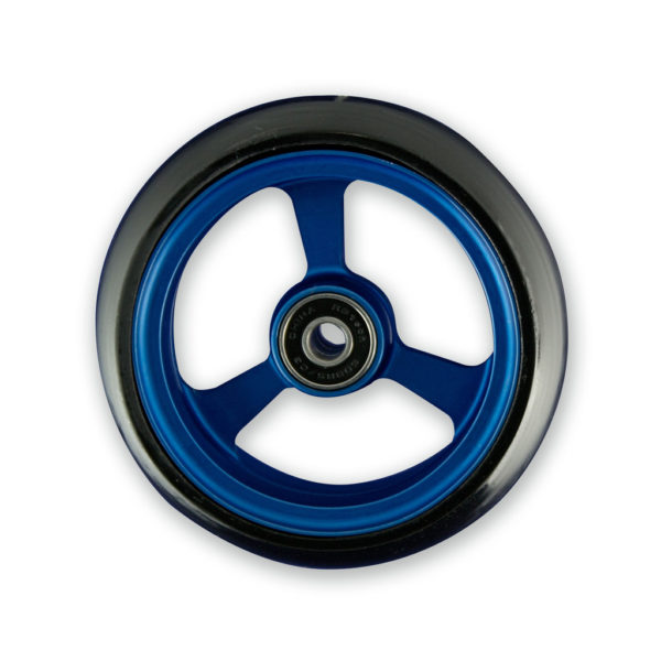 5 X 1.4" Frog Legs Aluminium Hub Castor Wheel (Blue)