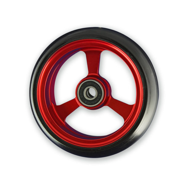 5 X 1.4" Frog Legs Aluminium Hub Castor Wheel (Red)