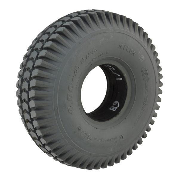 400 X 4 Grey Infilled Block Tyre