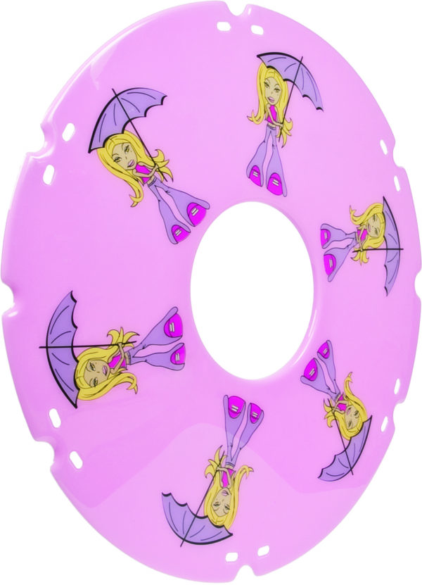 20" Pink Girl Decal Spoke Protector (Pair)