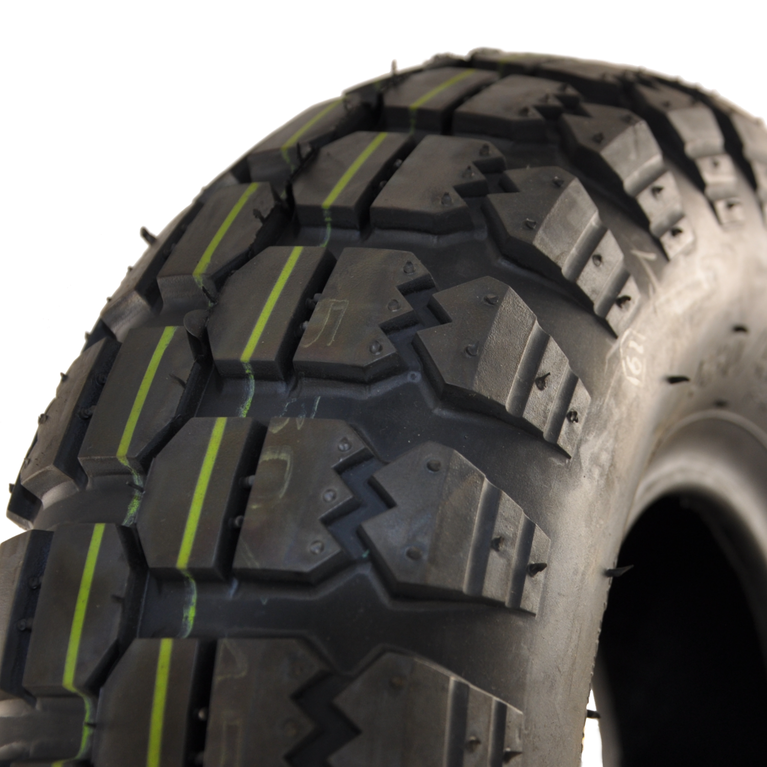 530/450 X 6 Black Block Tyre (Mini Crosser Type) Flexel Mobility